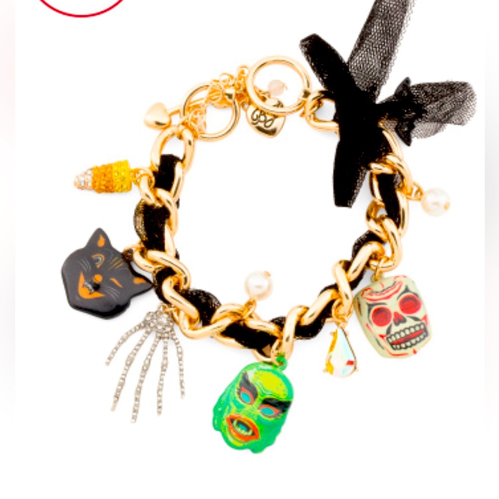 NWT Glow in Dark Charm Halloween Betsey Johnson Monster Bracelet